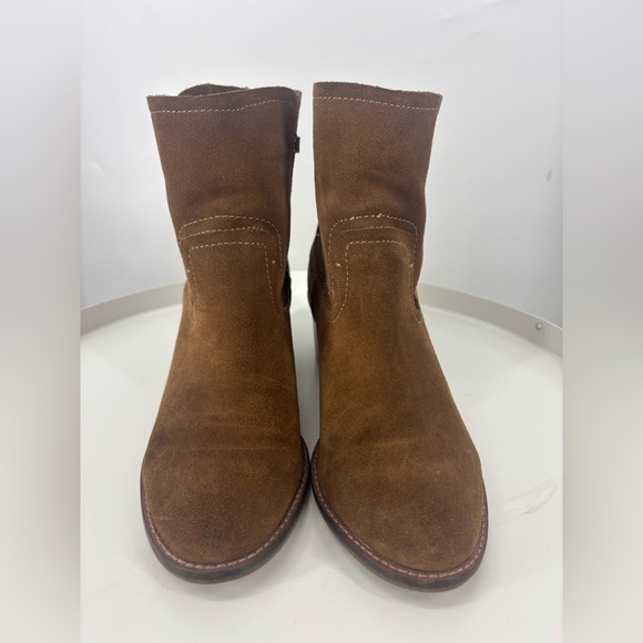 Dolce Vita Women’s Gideon Suede Booties Caramel Nubuck Brown 7 - Picture 3 of 5